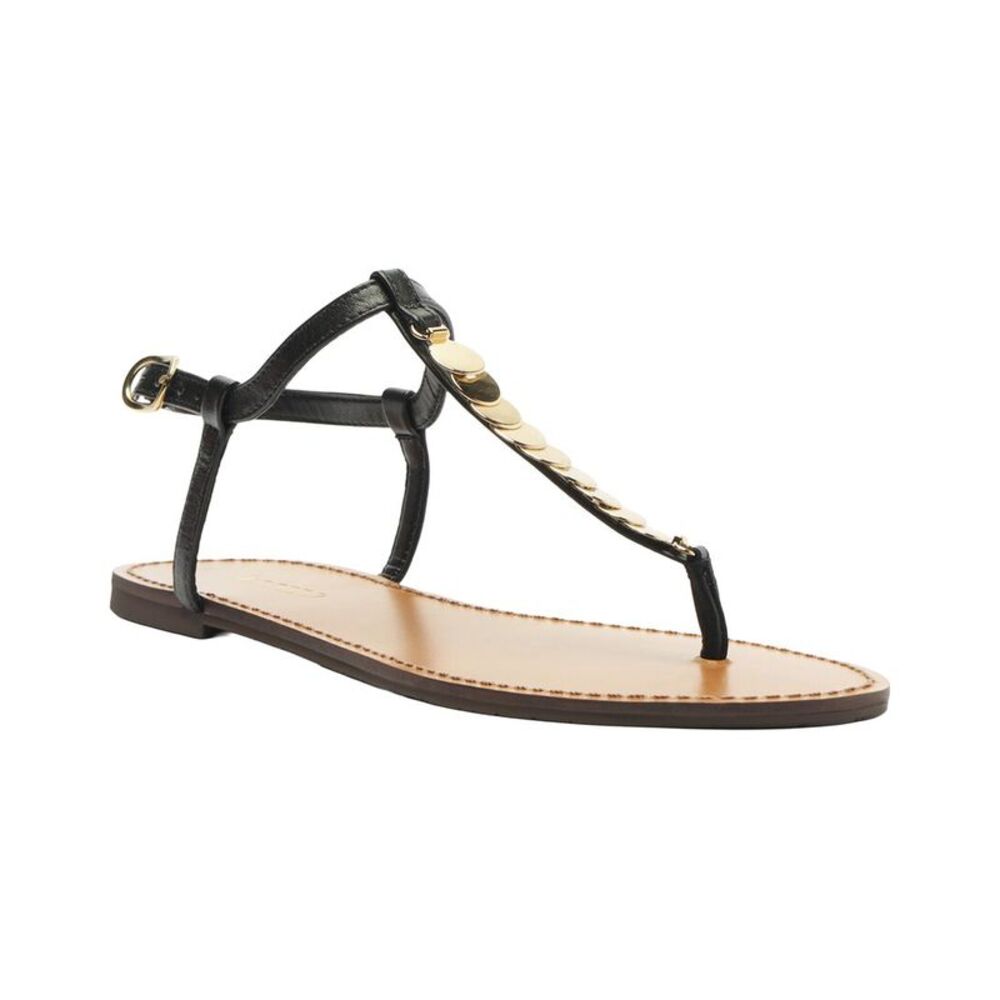 Arezzo Bristol Leather Sandal, Black